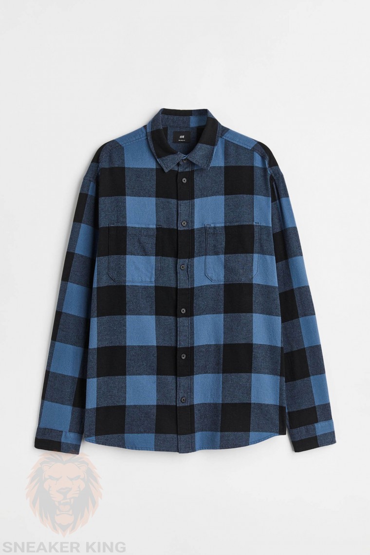 Сорочка H&M Relaxed Fit Twill Shirt  blue 1032855017
